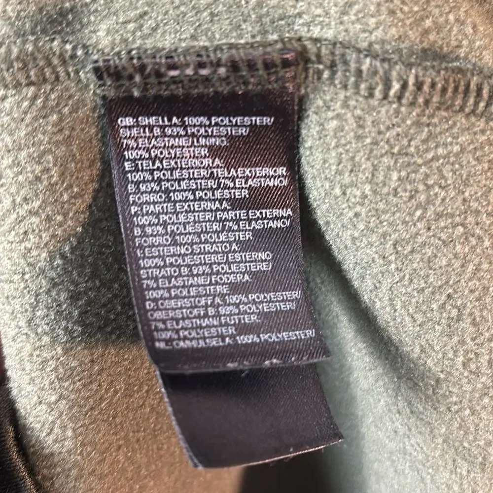 The North Face 1/4 zip dark green Sweater Jacket Mens large. Hiking PNW Outdoors